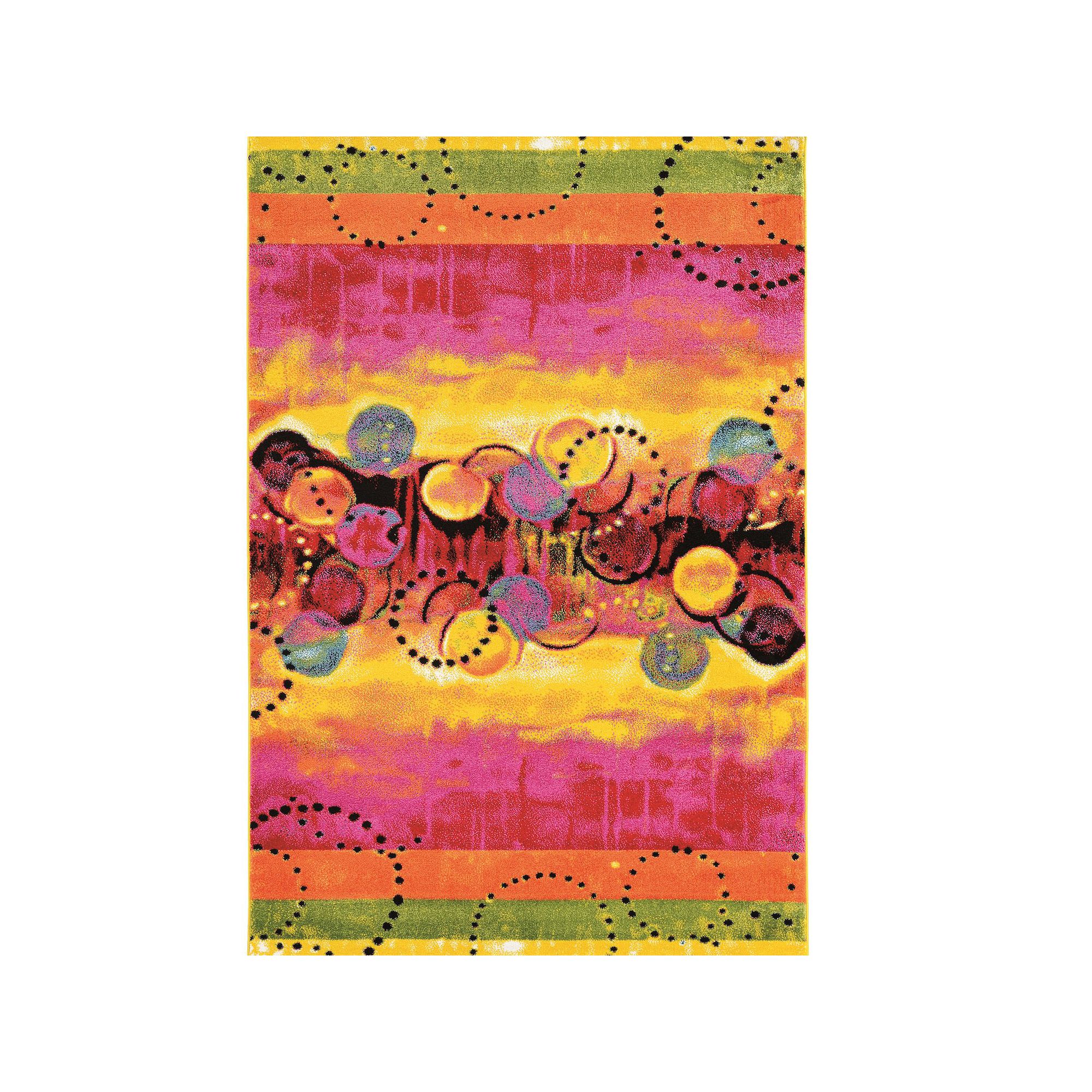 Linon Masters Multi-Colored Abstract Rug, Yellow Saltsa