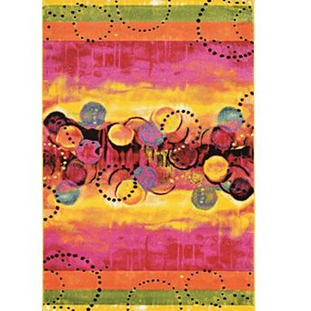 Linon Masters Multi-Colored Abstract Rug