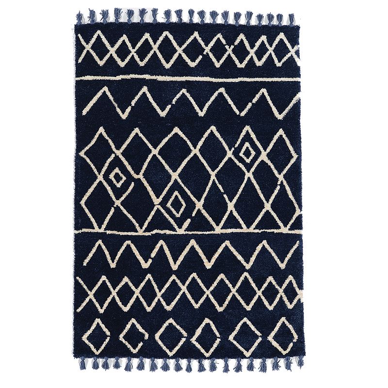 Linon Marrakech Multi-Colored Rug, Blue, 5X7 Ft