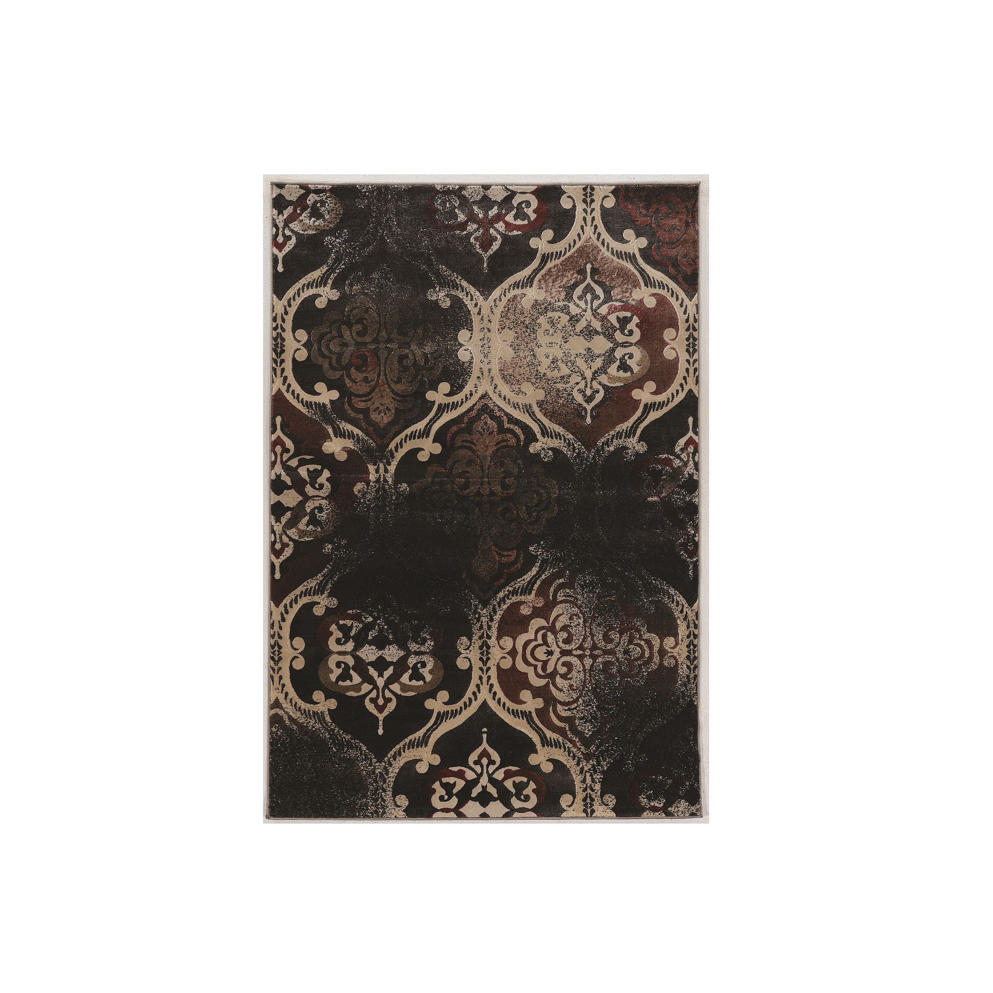 Linon Linon Jewel Collection Distressed Ornate Medallion Rug, Blue Rust