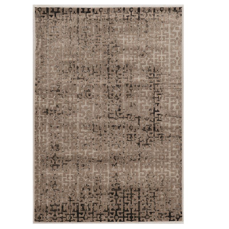 Linon Jewel Vintage Rug, Brown, 5X7.5 Ft