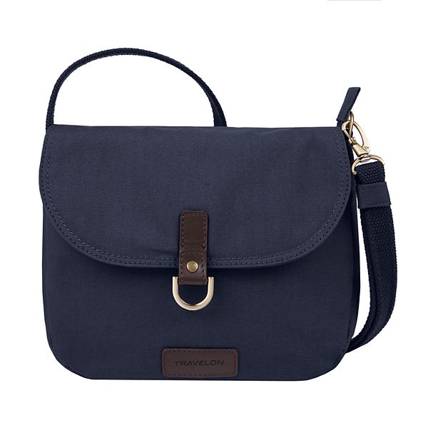 Travelon Anti-Theft Courier Saddle Crossbody - Navy