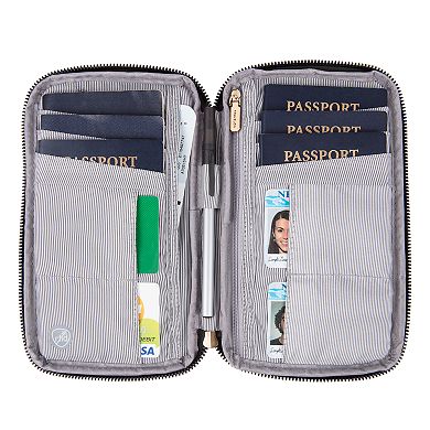 Travelon RFID Blocking Family Passport Zip Wallet