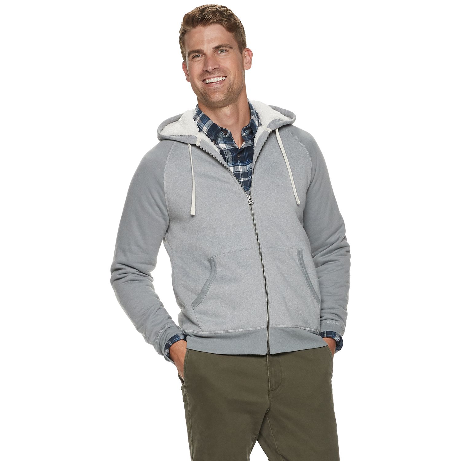 kohls mens sherpa lined hoodie