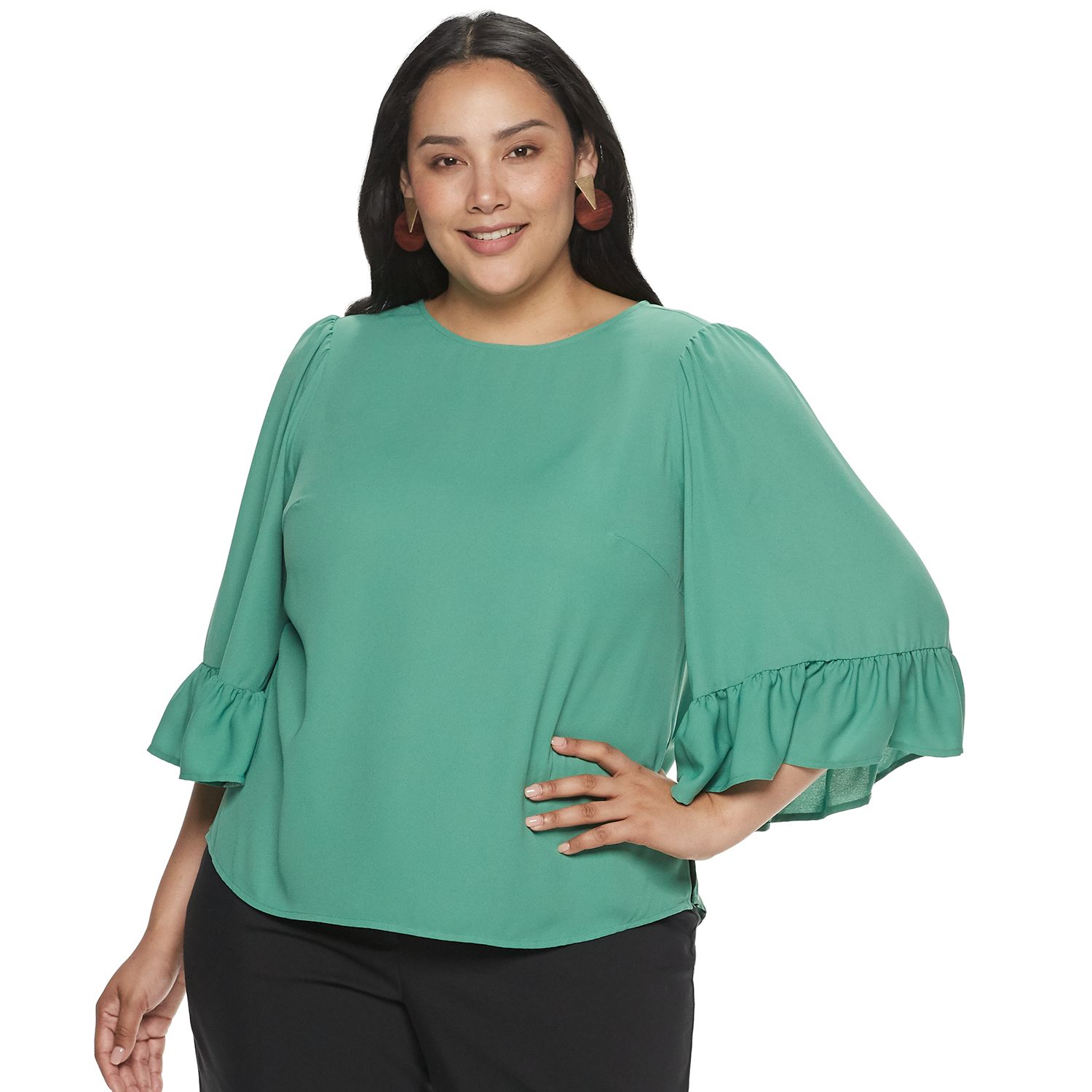 womens plus size blouses at kohl's