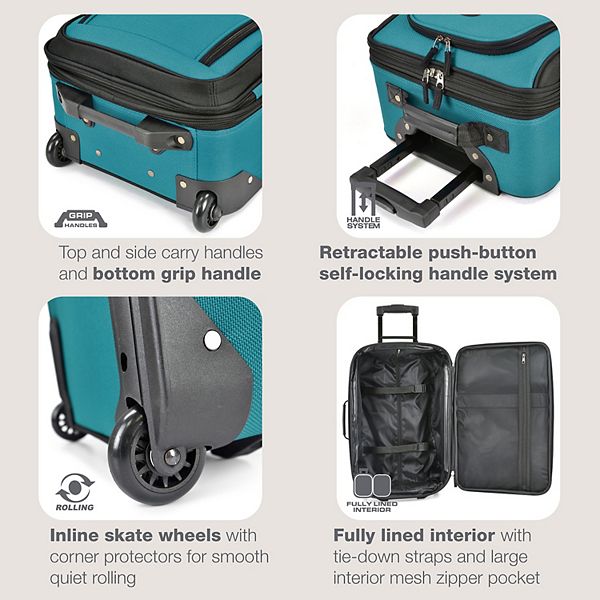 US Traveler RIO Expandable 2Piece Softside Wheeled Luggage Set