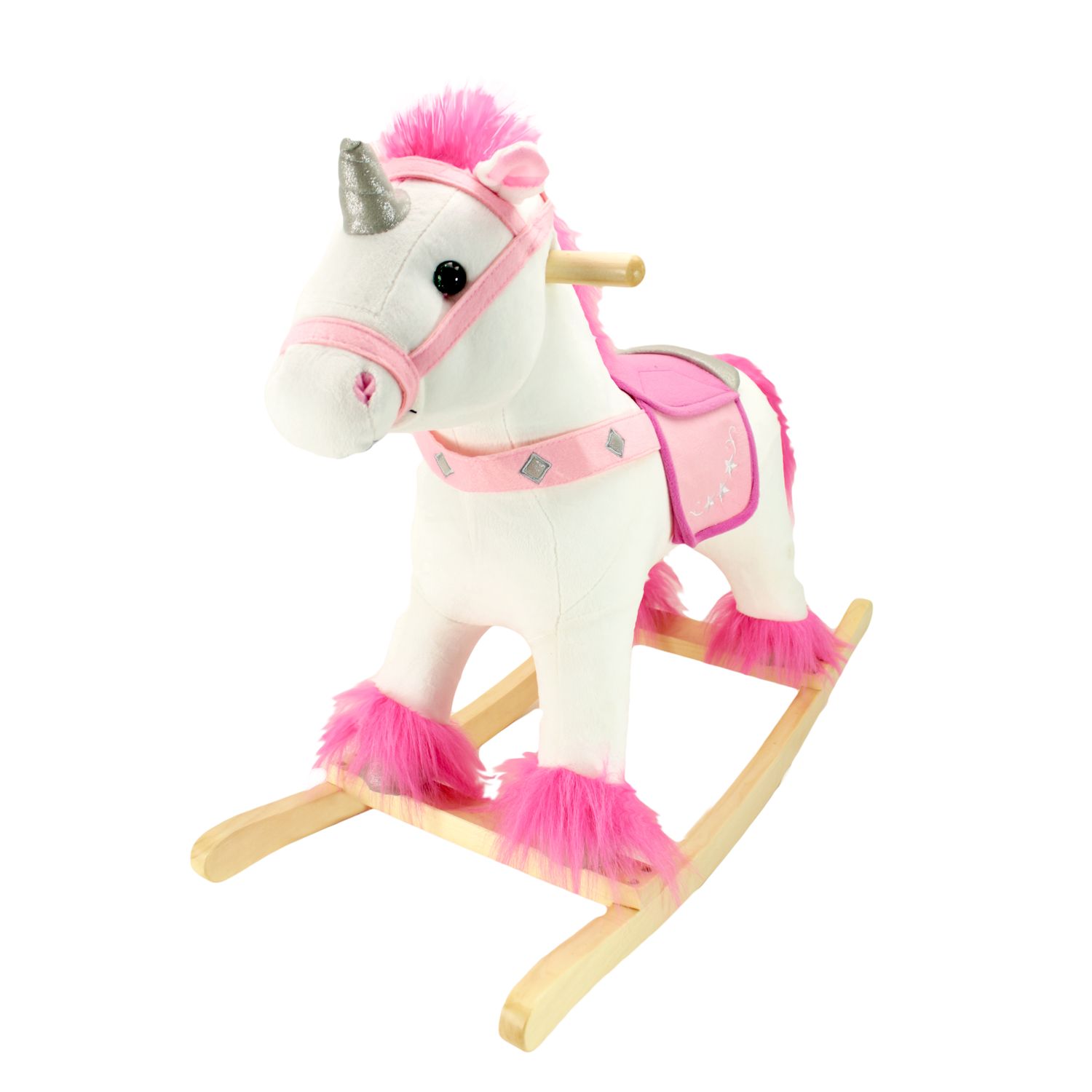 pink unicorn rocking horse