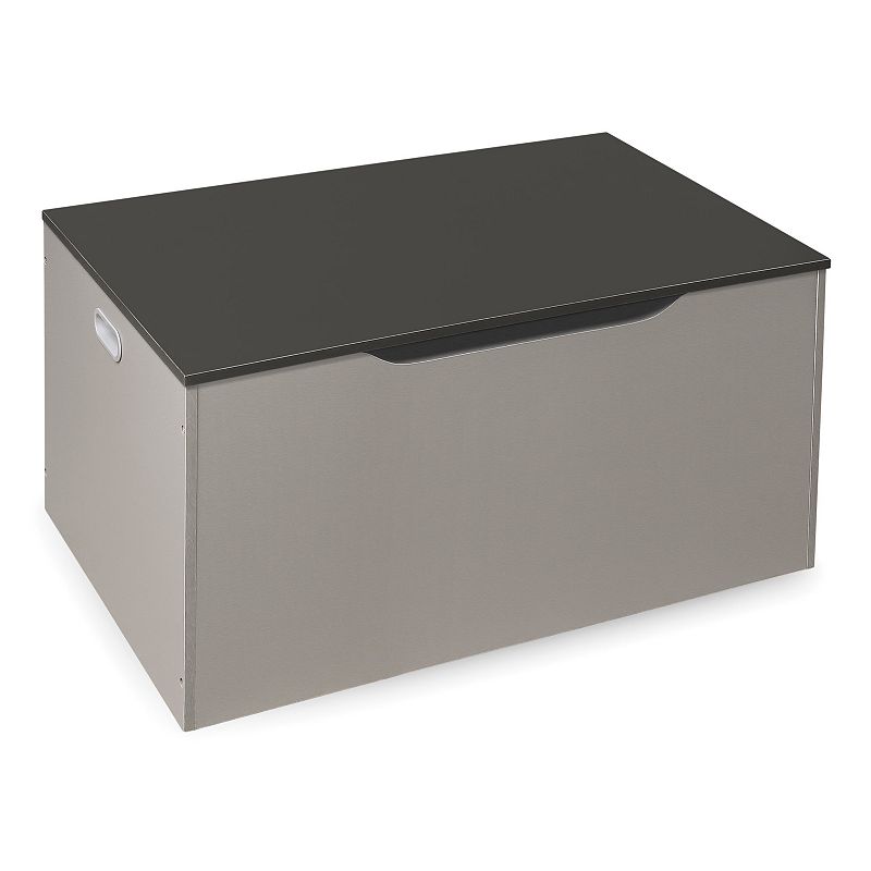 Badger Basket Flat Bench Top Toy and Storage Box - Woodgrain/Gray, Grey