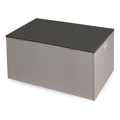 Badger Basket Flat Bench Top Toy and Storage Box - Woodgrain/Gray
