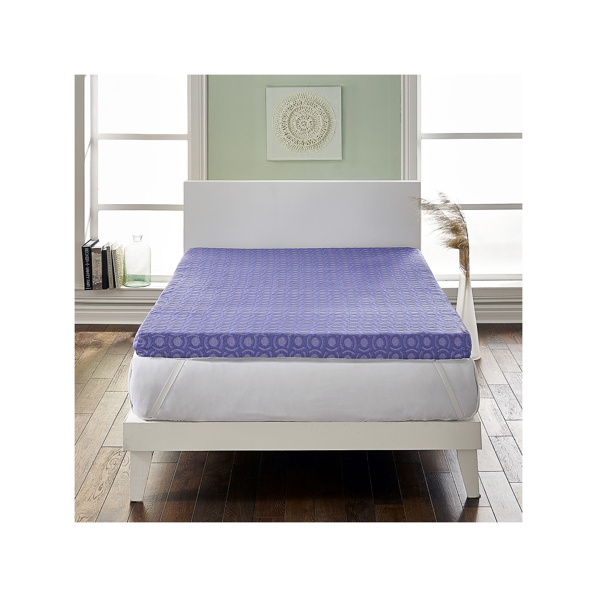 Loftworks 4-inch Supreme Memory Foam Mattress Topper, Purple
