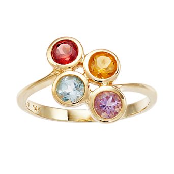 Jewelmak 14k Gold Gemstone Ring