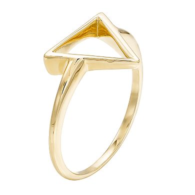 14k Gold Open Triangle Ring