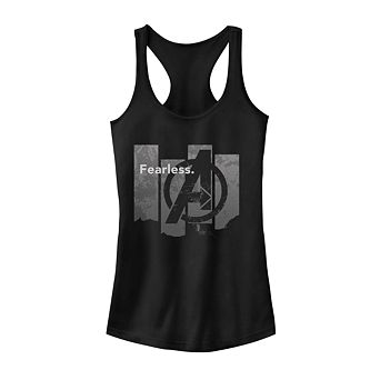 Juniors Marvel Avengers Fearless Logo Tank
