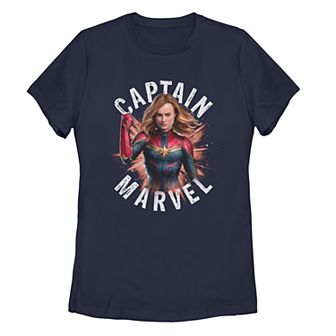 Juniors' Marvel Avengers: Endgame Captain Marvel Space Burst Tee