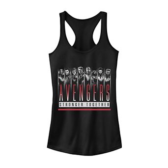 Juniors' Marvel Avengers Endgame Stronger Together Group Shot Tank Top