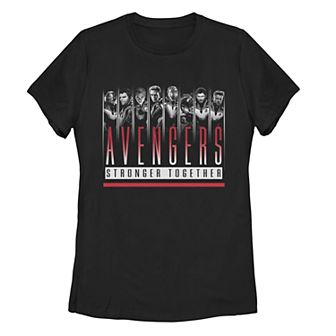 Juniors' Marvel Avengers Endgame Stronger Together Group Shot Tee Shirt
