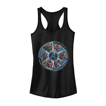 Juniors' Marvel Avengers Endgame Circle Logo Group Tank Top