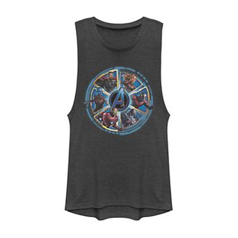 Juniors' Marvel Avengers: Endgame Circle Logo Tank Top