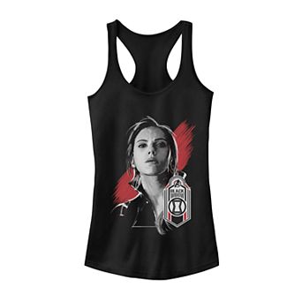 Juniors' Marvel Avengers: Endgame Black Widow Tag Tank Top