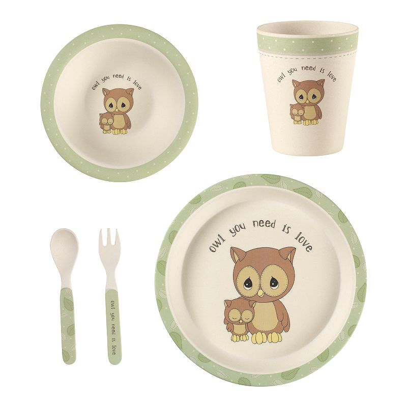 Precious Moments Set of 5 Mealtime Owl Gift Set, Multicolor