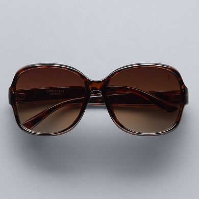 Women's Simply Vera Vera Wang Birdie Midsize Square Sunglasses