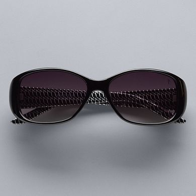 Simply Vera Vera Wang Latrice Midsize Rectangle Sunglasses
