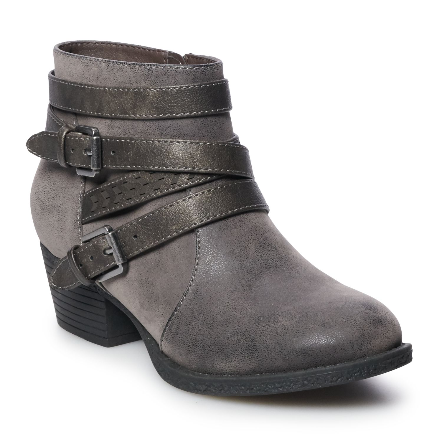 gray ankle boots