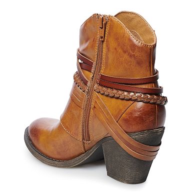 SO Asparagus Women's Western Ankle Boots