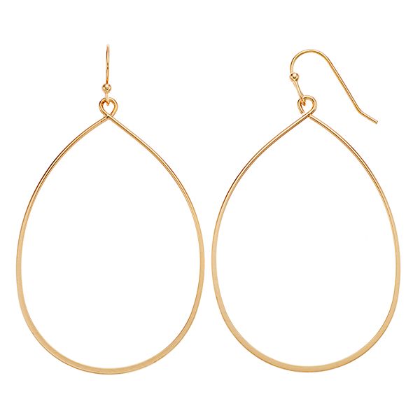 LC Lauren Conrad Gold Tone Nickel Free Teardrop Earrings