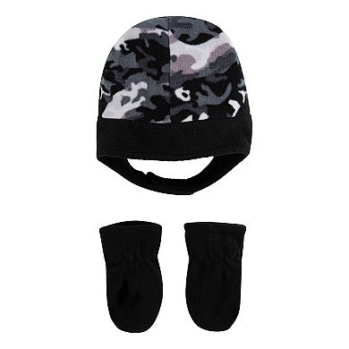 Baby Boy Nike 2-Piece Fleece Chin Strap Trapper Hat and Mittens Set