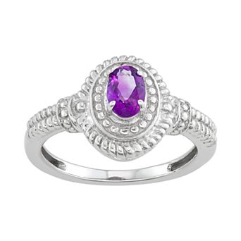 Jewelexcess Sterling Silver 0.40 C.T.W. Gemstone Ring
