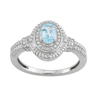 Jewelexcess Sterling Silver 0.40 C.T.W. Gemstone Ring