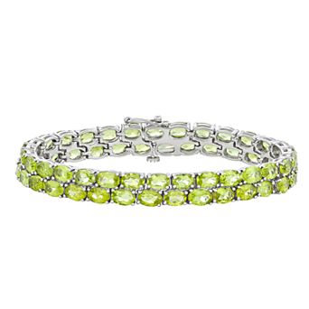 Jewelexcess Sterling Silver 28.80 T.W. Gemstone Bracelet