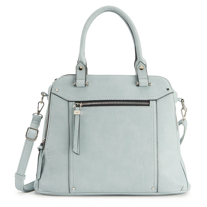 Womens Violet Ray Front Pocket Logan Update Satchel, Blue
