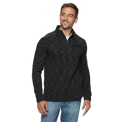 Men's Marc Anthony Quilted Fleece Quarter-Zip Sweater