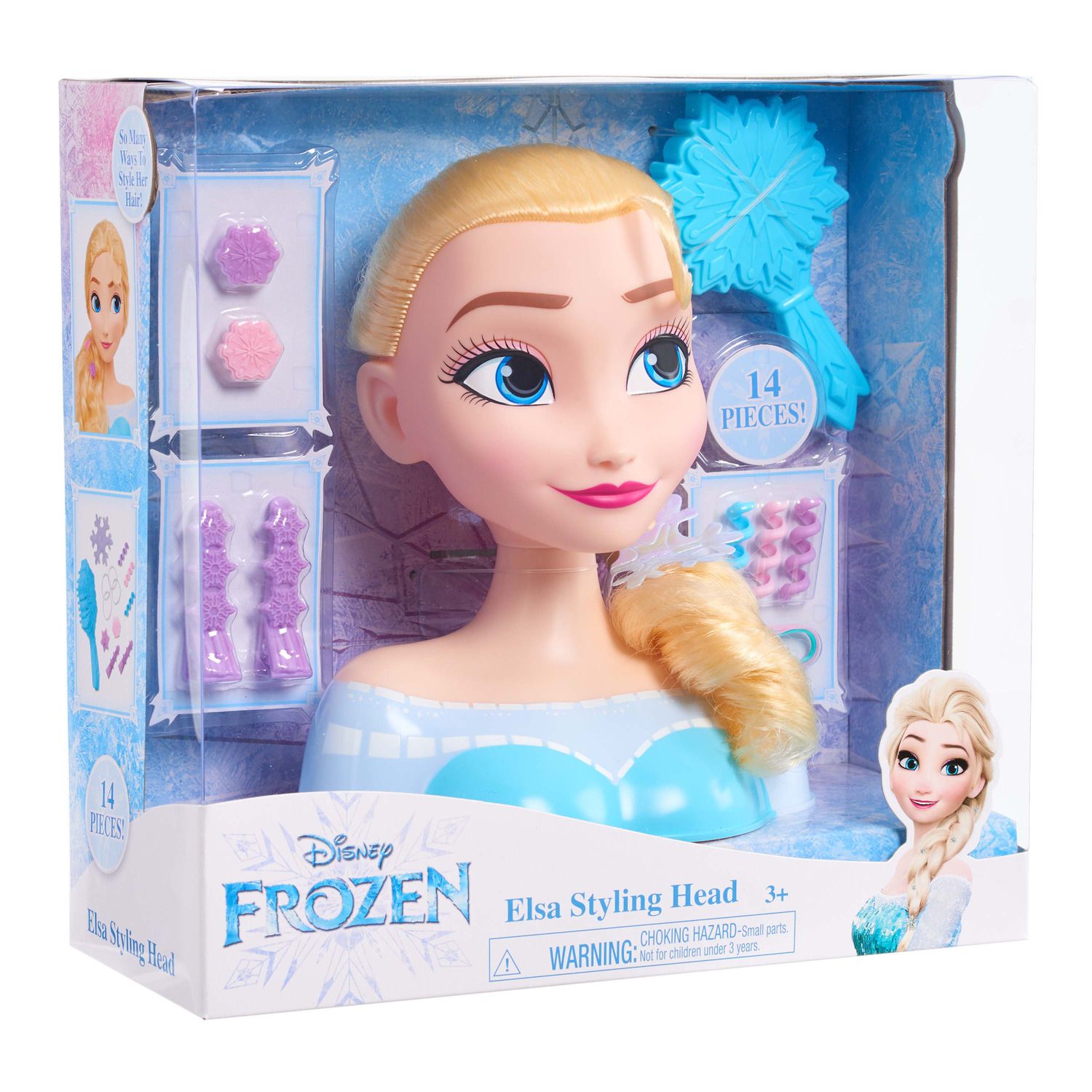 elsa hair styling head