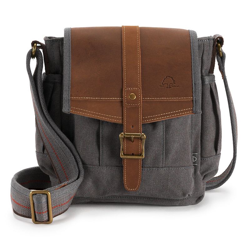 Womens The Same Direction TSD Brand Turtle Ridge Crossbody Bag, Med Grey