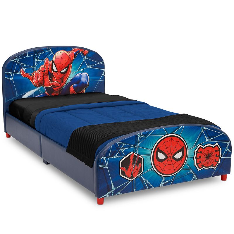 Marvel Spider-Man Upholstered Twin Bed by Delta Children