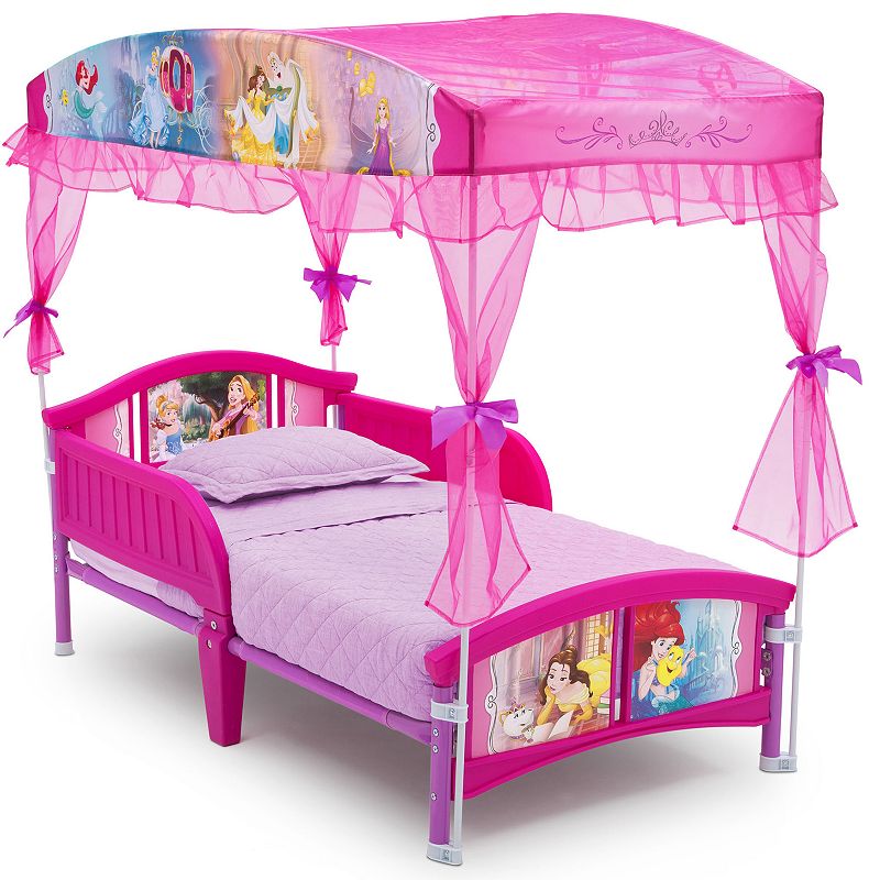 Delta Children Disney Princess Toddler Canopy Bed, Pink
