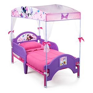 Girls Toddler Canopy Bed Disney Frozen Princess Bedroom