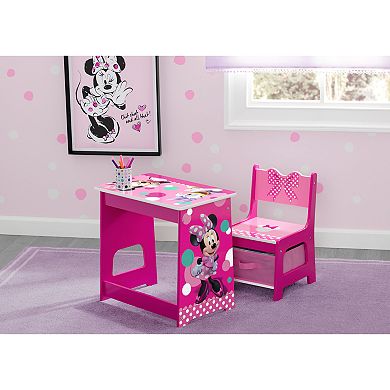 Delta Children Disney Minnie Mouse Kids Wood Desk and Chair Set