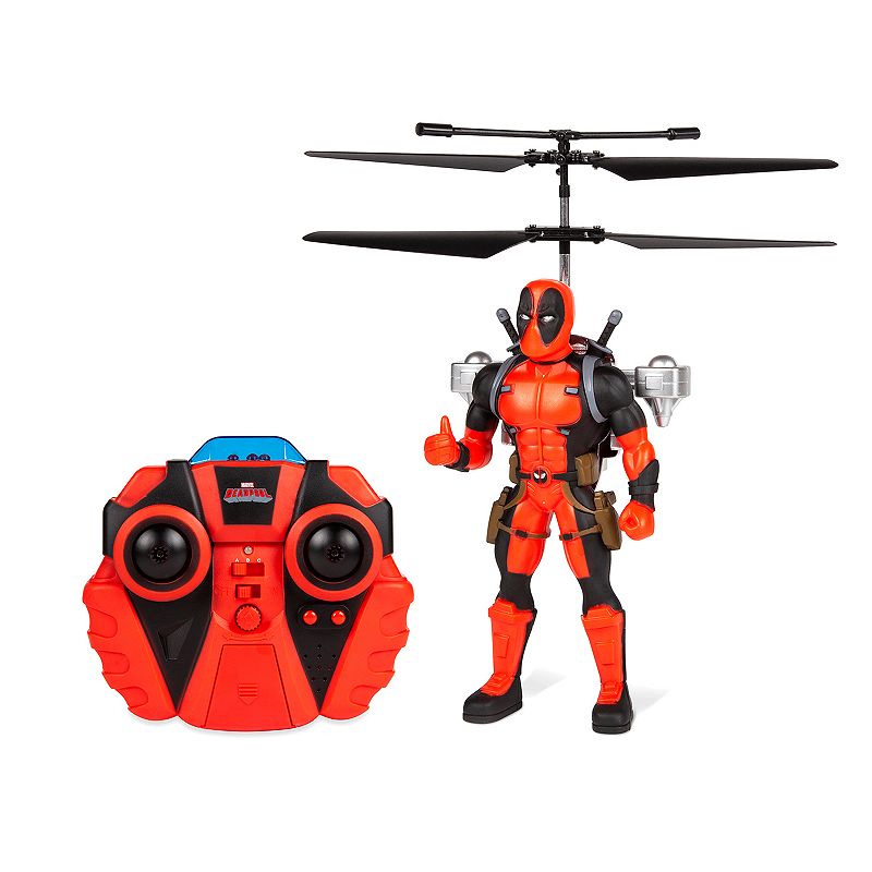 World Tech Toys Deadpool Jetpack Flying Figure Helicopter, Red