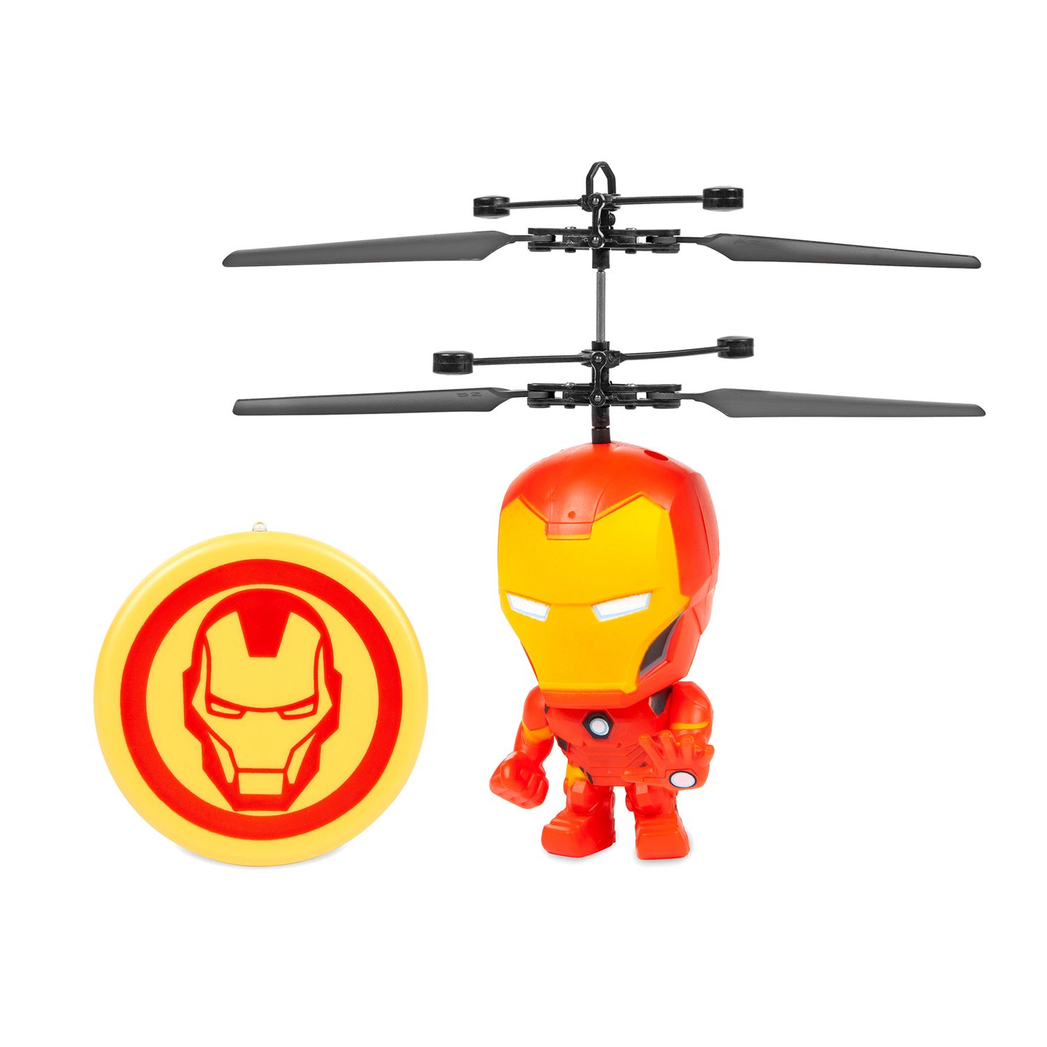 hovering iron man figure