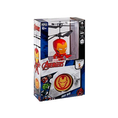 World Tech Toys Marvel Iron Man 3.5 Inch Flying Figure IR UFO Big Head Helicopter