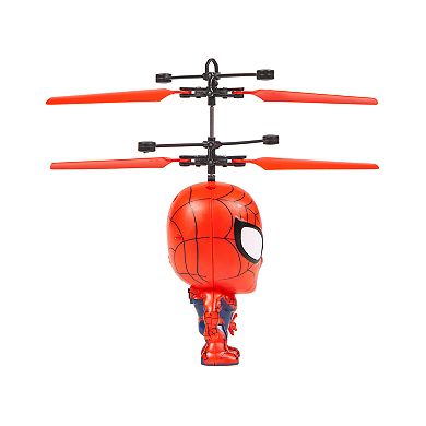 World Tech Toys Marvel Spiderman Licensed 3.5 Inch Flying Figure IR UFO Big Head Helicopter