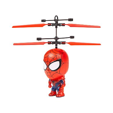 World Tech Toys Marvel Spiderman Licensed 3.5 Inch Flying Figure IR UFO Big Head Helicopter