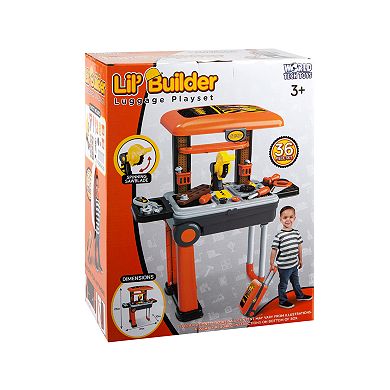 World Tech Toys Lil' Builder 36 Piece Luggage Playset