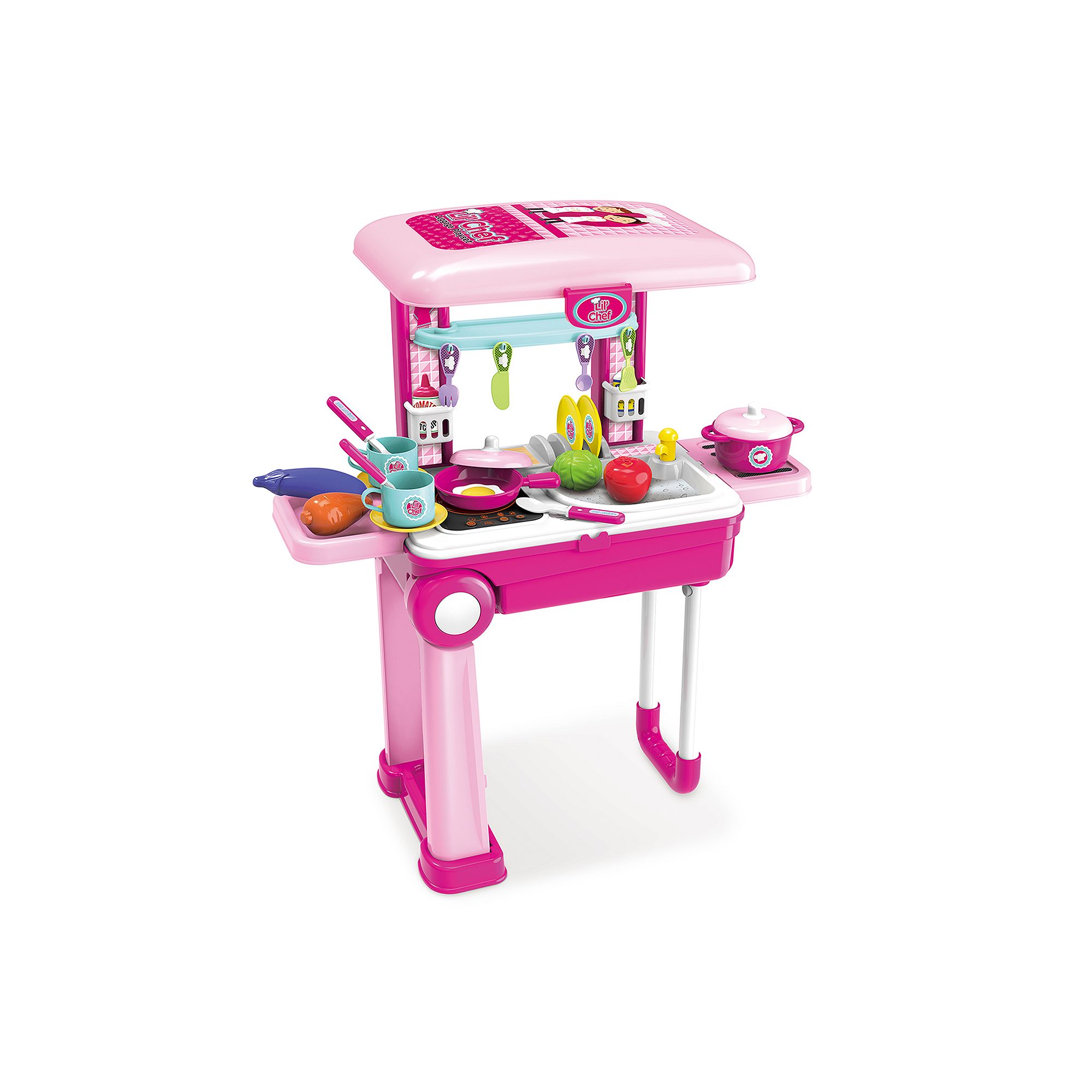World Tech Toys Lil Chef Pink 37 Piece Luggage Playset, Multi