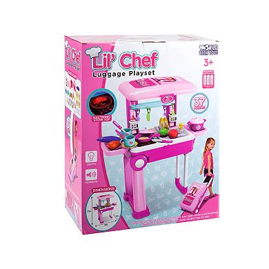 World Tech Toys Lil' Chef Pink 37 Piece Luggage Playset