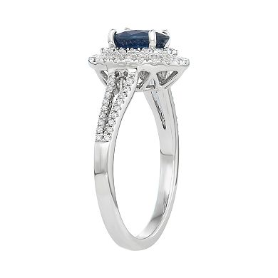 Simply Vera Vera Wang 14k White Gold Sapphire & 1/4 Carat T.W. Diamond Ring